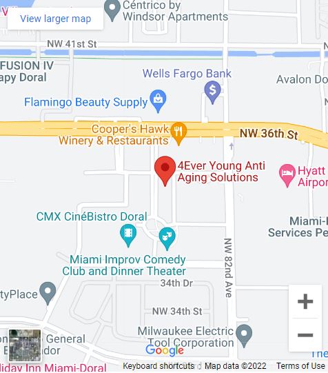 Doral FL anti-aging clinic map pic